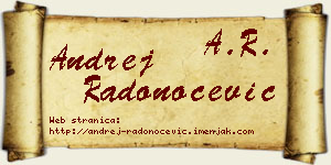 Andrej Radonoćević vizit kartica